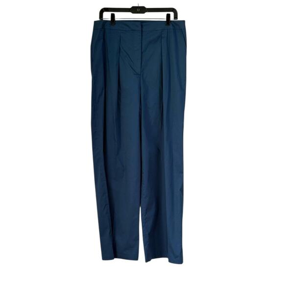 NWOT Misook Pleated Pocketed Wide Leg Blue Pants – Sz XL - Picture 1 of 6